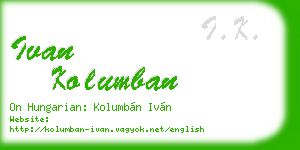 ivan kolumban business card